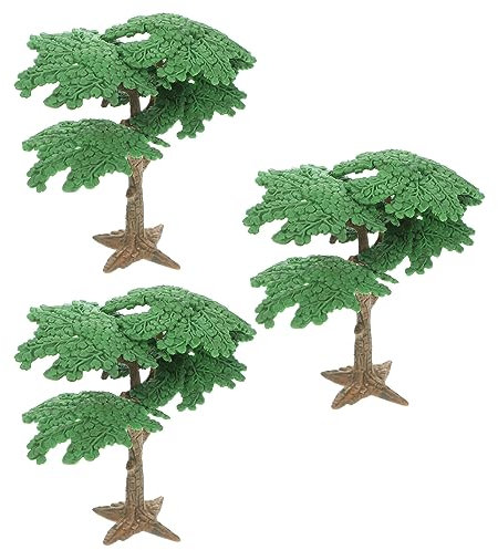 STOBOK 3 Stück Kunststoff Baum Modell Kleine Simulation Kiefer Zypresse Spielzeug DIY Handwerk Eisenbahn Landschaft Pflanze für Kinder Kinder (Kleine)