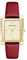 Anne Klein Women's Leather Strap Watch Dark Red/Gold