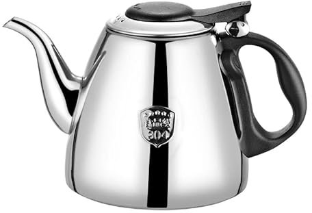 Broco Teapot,1.2L Stainless Steel Stove-top Teapot Tea Coffee Pot Kettle Heat Resistant Handle 1.2L