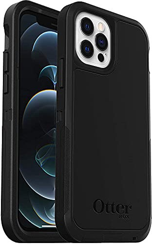 OtterBox Defender XT Hülle für iPhone 12 / iPhone 12 Pro mit MagSafe, stoßfest, Ultra-robust, schützende Hülle, 4X getestet nach Militärstandard, Schwarz