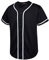 EALER BJ80 Series Herren Baseball Jersey Button Down Shirts Kurzarm Hipster Hip Hop Sportuniformen - Schwarz - L