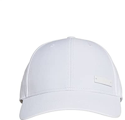 adidas Unisex Lightweight Metal Badge Baseball Cap, White/White/White, M