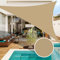 NAKIHOUSE Tenda parasole triangolare, 2 x 2 x 2 m, impermeabile, protezione solare, 98%, protezione dai raggi UV, per balcone, giardino, terrazza, tenda da sole, campeggio, piscina (sabbia)