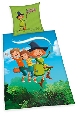 Herding Petronella Apfelmus Bettwäsche-Set, Kopfkissenbezug 80 x 80 cm, Bettbezug 135 x 200 cm, Mit leichtläufigem Reißverschluss, 100% Baumwolle/Renforcé