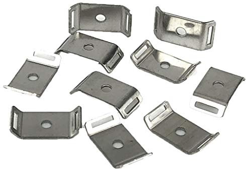 UKCable-Ties Stainless Steel Cable Ties Base 4 & 6mm Hole M4 M6 Anchor Saddle Mounting Fire and Corrosion Resistant (100, 4mm (M4 Hole))