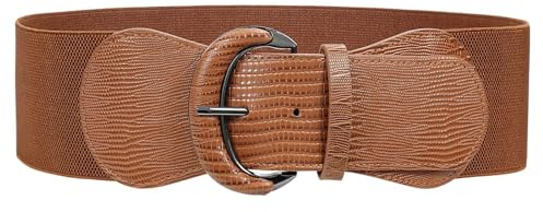 JASGOOD Women Stretchy Wide Waist Belt for Dress Ladies Elastic Belt Hook Buckle for Costume