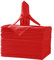 25 Stück Polyester-Stoffservietten – 50,8 x 50,8 cm, rot, waschbar, Dinner-Servietten mit gesäumten Kanten für Restaurant/Hochzeit/Hotel (25, rot)