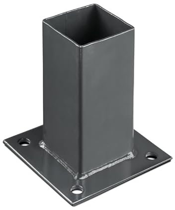 Easy Clôture Platine de fixation 60 x 60 mm pour portillon grillagé Gris anthracite