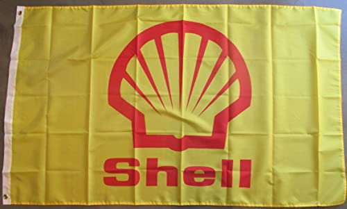 hotrodspirit - Drapeau Shell Rouge et Jaune 150x90cm Flag déco Garage