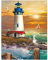 DCIDBEI Square Diamond Painting Eckige Steine 40x50 cm DIY 5D Diamant Malerei Aufkleber Gemälde Groß 5D Diamant Painting Full Groß Kristall Strass Stickerei Kreuzstich Perlen Bilder Leuchtturm Möwe