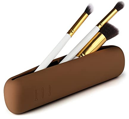 CORNERIA Großer Magnetischer Makeup-Pinselhalter, Makeup-Pinsel-Organisator, Makeup-Pinsel-Aufbewahrungsbox Makeup-Tasche, weiche und schlanke tragbare Pinsel-Kosmetiktasche für Reisen