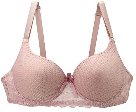 Necalisi Soutien Gorge Brassiere Femme Rose Femme Soutien Gorge Balconnet en Dentelle Florale Non Rembourré avec Armature Soutiens-Gorge Femme 115D