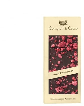 Tablette chocolat noir fraise 90g - Comptoir du Cacao