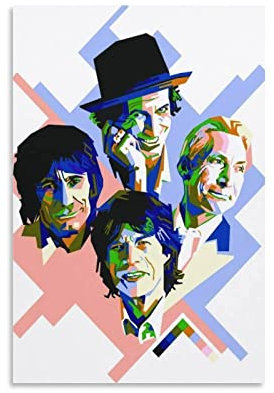 Kunstdruck Poster 50 * 70cm Senza Cornice Mick Jagger Ronnie Wood Charlie Watts Poster e Wall Art Modern Family camera da letto Decor