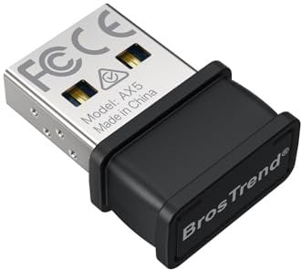 BrosTrend WiFi 6 AX300 Clé USB WiFi Linux, 2.4GHz Seulement, Nano Clé WiFi Linux pour Ubuntu, Mint, Debian, Kubuntu, Mate, Zorin, PureOS, Win 11/10/7, 286Mbps Cle WiFi 6 Linux pour PC, Raspberry Pi 2+