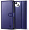 Kuafcase Compatible for iPhone 15 Plus Case with 4 Card Slots Magnetic Closure Kickstand Shockproof Protective Phone Case Compatible for iPhone 15 Plus - Blue
