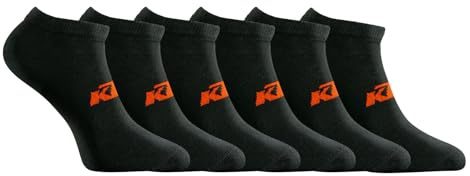 KTM Herrensocken – 6 Stück – niedrige Herrensocken, Schwarz , 39-42