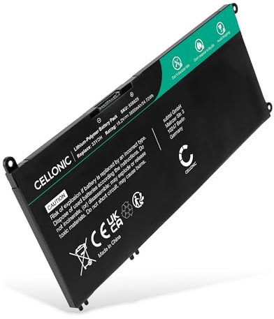 CELLONIC Batterie Compatible avec Dell G3 15, Latitude 3500, Latitude 3400, Latitude 3490, Inspiron 17 7000, Inspiron 7577, 33YDH 3600mAh 15.2V