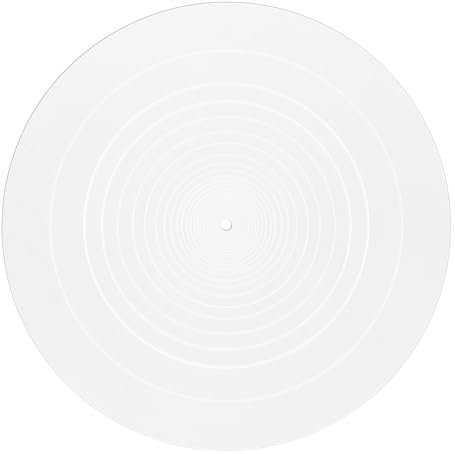 Turntable Platter Mat, 12 Inch Diameter Silicone Turntable Mat Anti-Static Anti-Slip Turntable Pad Record Player Mat LP Slipmat for Vinyl Record Mat Replacement Accessories (White)