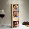 Transparent Gift Caja de Vino Personalizada con Tres Fotos. Regalo Día de la Madre. Cajas de Madera Personalizadas Botella de Vino. Regalos Personalizados para Mujer. Regalos para Madres Cumpleaños