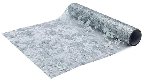 Viusneun Tischläufer, 28CM x 10M Tischband Glänzend Goldene Tischdeko Glitzernde Dekoration mit Goldfolie für Partys Hochzeit Geburtstage Weihnachten (Silber)