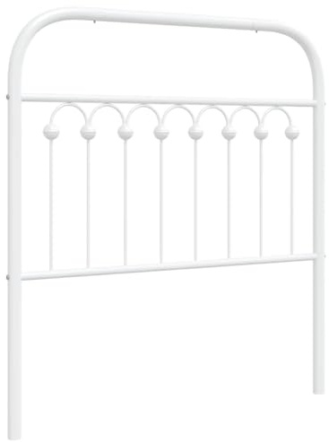 vidaXL Ersatz-Kopfteil Metall Weiß 90 cm
