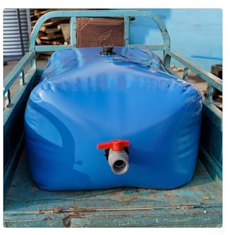 Piscinas Desmontables, Portátil Depósito de Agua Plegable Almacenamiento Bolsa contenedora con válvula for Acampar RV Resistente a la sequía Riego al Aire Libre(6000L/3X2X1m)