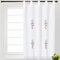 GREATOYAR Cortina Cocina, Cocina Visillo con Bordados, Cortina Cocina Translúcida, Visillo Cocina Ventana, Transparente, Tejido Gasa Fina, 1 Pieza, 100x150cm, Cereza