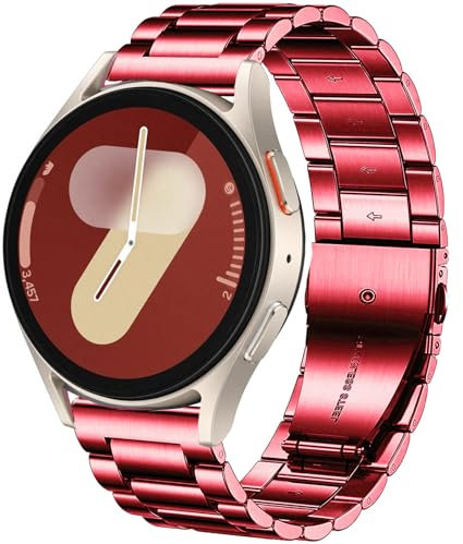 DEALELE Bracelet de rechange en acier inoxydable de 20 mm compatible avec Samsung Galaxy Watch 7 / FE / 6/6 Classic / 5/5 Pro / 4/4 Classic / 3 41 mm / Huawei GT3 42 mm, pour homme et femme, 20mm,