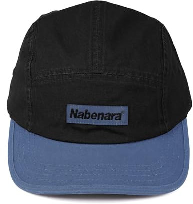 Clakllie 5 Panel Baseball Cap Flat Brim Snapback Cap Weich Basecap mit Kurzem Schirm Verstellbar Trucker Caps Faltbar Dad Hut,HNZD2-Black