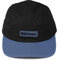 Clakllie 5 Panel Baseball Cap Flat Brim Snapback Cap Weich Basecap mit Kurzem Schirm Verstellbar Trucker Caps Faltbar Dad Hut,HNZD2-Black