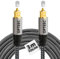 opteec® - Cable óptico de audio (3 m), cable óptico de audio Toslink para home cinema, barra de sonido, TV, SAMSUNG, BOSE, LG, SONY, SONOS, PS4, XBOX – Nylon trenzado reforzado – Conector chapado en