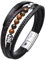 Armband Herren Lederarmband Papa Geschenk - Armband mit Gravur Weltbester Papa Personalisiert Tigerauge Armbänder für Herren Bester Papa Geschenke für Vater DAD Geburtstag Weihnachten (Gravur)