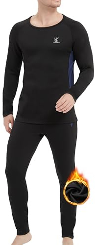 Thermounterwäsche Herren Set Warme Skiunterwäsche Herren Atmungsaktiv und Thermo Lange Unterwäsche Funktionsunterwäsche für Männer bei Winter und Sport