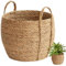 Generic Plant Basket Indoor 11.8x10.2'' Wicker Round Straw Basket with Handle for Storage or Plants