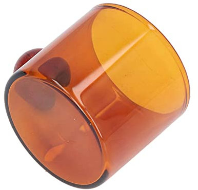 Coffee Cup Multipurpose Heat Resistant Simple and Vintage Glass Coffee Mug with Wooden Ball for Coffee Beer Tea Amber Professional Accessories for Use (Amber)
