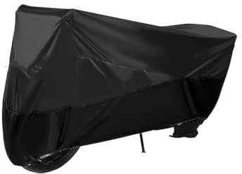 Fundas Motos Cubierta Impermeable Motocicleta para Exteriores Prueba Lluvia Y Polvo para Pia&ggio para Vesp&a LX LXV Sprint GTS GTV 50 150 250 300 300ie(Black,S for 150cm)