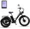 SUNBGRPYE 24″ Adult Tricycle, All-Terrain Wide Tire Tricycle, 48v 15ah Battery (65km Endurance), 7-Speed Adjustable | Lcd Display | Front Rear Double Disc Brakes, Electric + Pedal + Power,Black