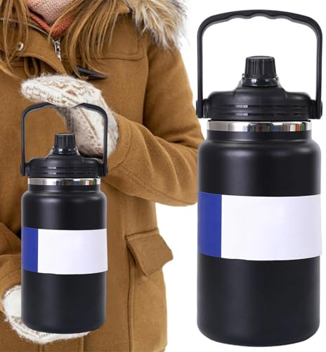 Borraccia in acciaio inox, borraccia termica da 4 l, a prova di perdite, per campeggio, palestra, sport, spiaggia, viaggi, ciclismo, escursionismo, spiaggia