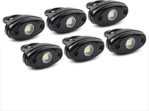 WELLIT LED Rock Light Offroad-Pods, 6xweiße Unterboden-Leuchtlampe für Lkw, SUV, Pickup, UTV (6 pods)