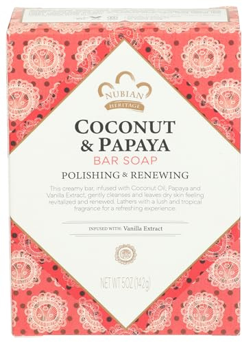 Bar Soap Coconut & Papaya Soap 5 oz By Nubian Heritage