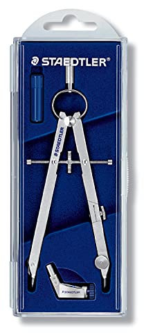 STAEDTLER 551 01 Mars Comfort 551 Präzisionszirkel im Klappdeckeletui, silber