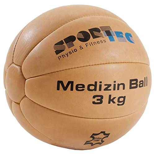 Medizinball aus Leder, ø 26 cm, 3 kg