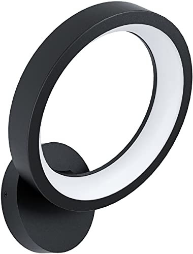 EGLO connect LED Wandlampe Marghera-C, 1 flammige Wandleuchte aus Stahl und Kunststoff in Schwarz, Weiß, Farbtemperaturwechsel (warm, neutral, kalt), RGB, dimmbar