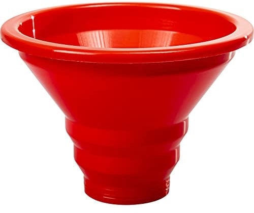 Browin 139200 Trichter für Gläser 150/55 mm, handlicher Trichter für große und kleine Gläser, Universaltrichter, sicher für den Kontakt mit Wein und Bier, rot