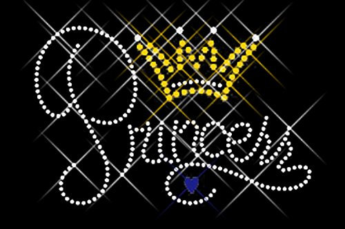 Luxflair© Strassstein Motiv Princess, XXL Strass Motiv ca. 13,7 x 8,9cm groß inkl. Anleitung
