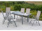 MERXX Gartenmöbel-Set Salerno 7-tgl. Klappsessel und Ausziehtisch 160(220)x90 cm Farbe zur Wahl Champagner