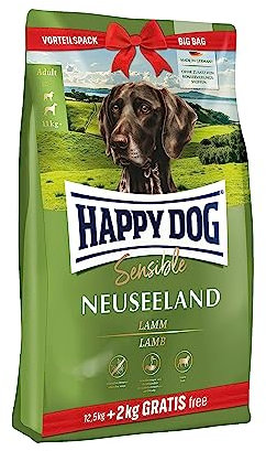 Happy Dog 03534 - Supreme Sensible Neuseeland Lamm - Hunde-Trockenfutter für ausgewachsene Hunde - 14,5 kg Inhalt