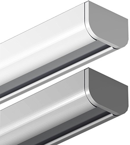 Garduna 120cm Gardinenschiene | Weiss | Aluminium | patentierte Befestigung | halbrunde Schleuderschiene