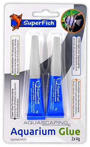 Superfish Colle pour Aquarium – Utilisation pour Fixer Facilement Les Plantes et la Mousse à la décoration, Le Bois et la Roche, 4 g (Lot de 2)